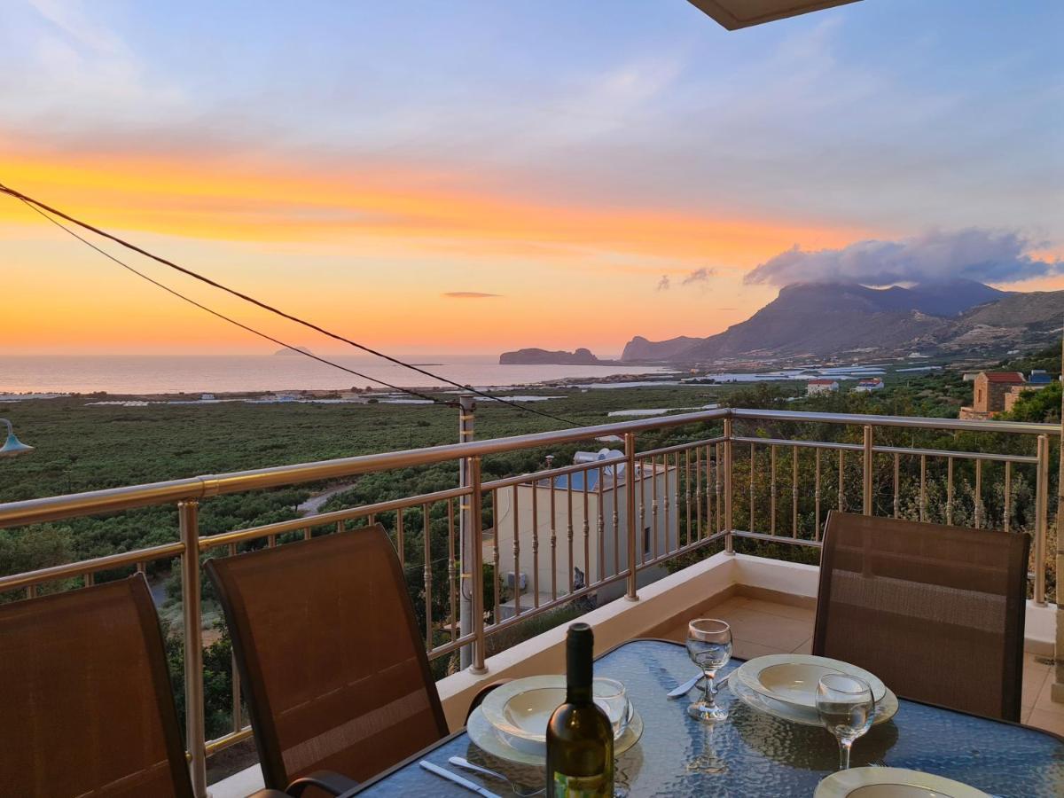 New Villa Kalimera, View To Falasarna Beach Plátanos 외부 사진