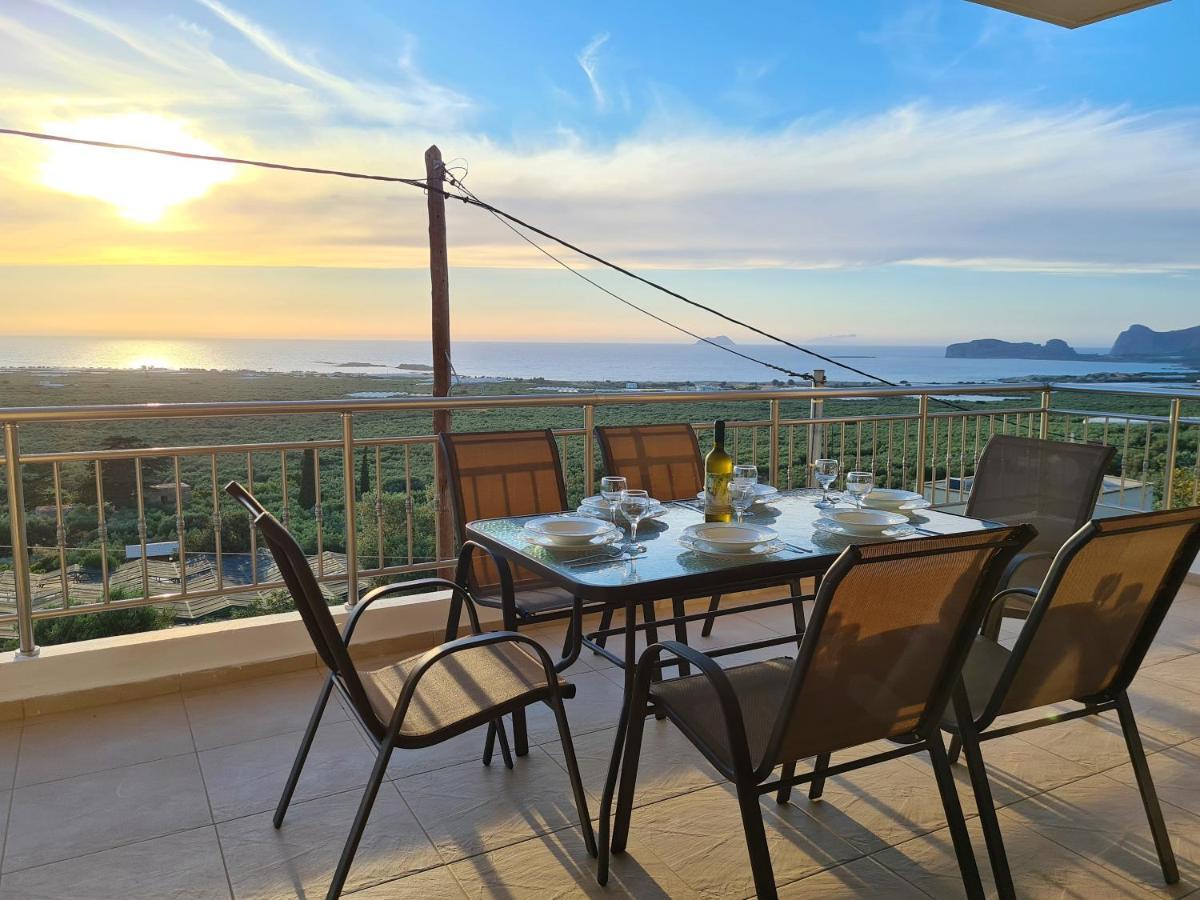 New Villa Kalimera, View To Falasarna Beach Plátanos 외부 사진